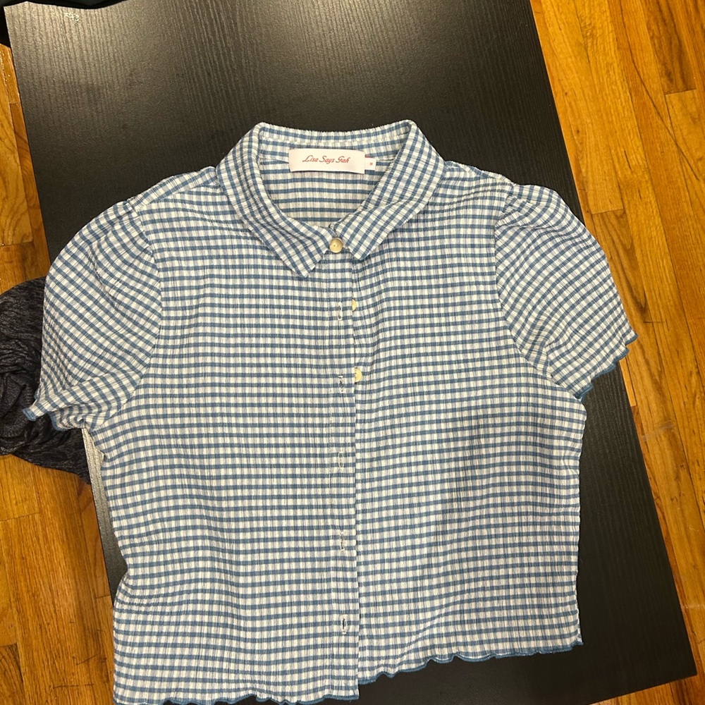 Lisa Says Gah Blue Gingham Set - Picture 6 of 12